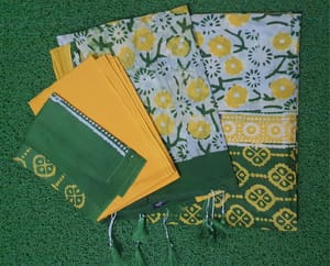 Batik Floral Print Casual Wear [Lemon]_img_0