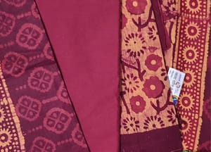 Batik Floral Print Casual Wear [Maroon]_img_1