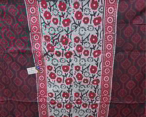 Batik Floral Print Casual Wear (Dark gray with Pink)_img_3