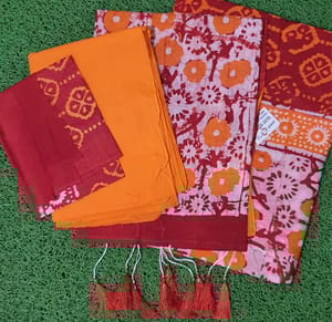 Batik Floral Print Casual Wear [Orange]_img_0