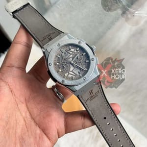 Hublot | Leather Belt | SS Body | Grey Blet_img_2