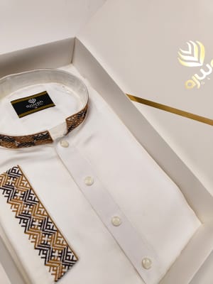 Premium White Embroidery Panjabi_img_1