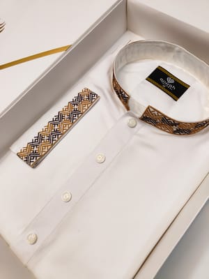 Premium White Embroidery Panjabi_img_2