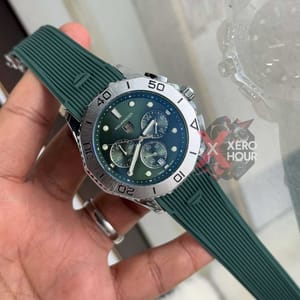 Tag heuer Aquaracer || Silicon Strap |SS Body | Green Belt_img_1