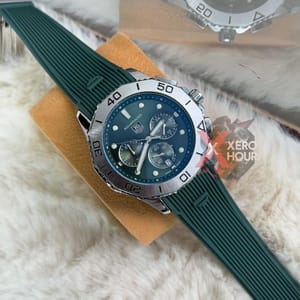 Tag heuer Aquaracer || Silicon Strap |SS Body | Green Belt_img_5