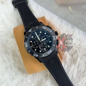 Tag Heuer Aquaracer || Silicon Strap |SS Body || Black  Full_img_1