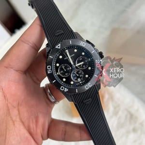 Tag Heuer Aquaracer || Silicon Strap |SS Body || Black  Full_img_5