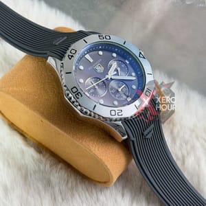 Tag heuer Aquaracer || Silicon Strap |SS Body |Grey Belt_img_2