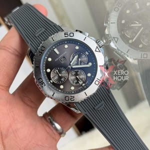Tag heuer Aquaracer || Silicon Strap |SS Body |Grey Belt_img_1