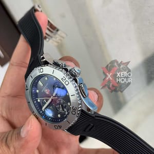 Tag heuer Aquaracer || Silicon Strap |SS Body | Black Silver_img_3