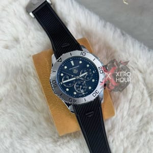 Tag heuer Aquaracer || Silicon Strap |SS Body | Black Silver_img_5