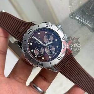 Tag heuer Aquaracer || Silicon Strap |SS Body | BROWN_img_1