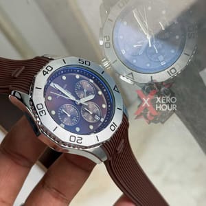 Tag heuer Aquaracer || Silicon Strap |SS Body | BROWN_img_2