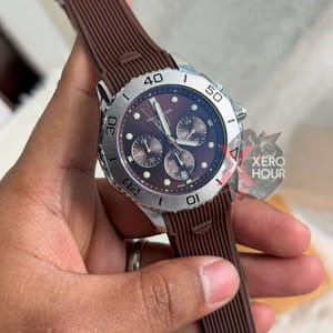 Tag heuer Aquaracer || Silicon Strap |SS Body | BROWN_img_6