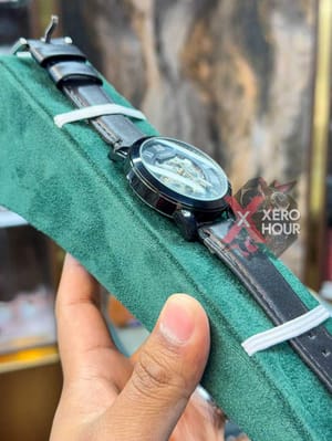 FOSSIL AUTOMATIC WATCH | LEATHER BELT | BLACK BELT BLACK DIAL_img_2