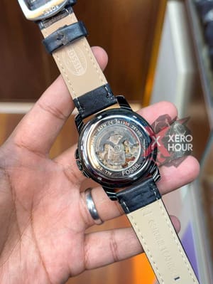 FOSSIL AUTOMATIC WATCH | LEATHER BELT | BLACK BELT BLACK DIAL_img_6
