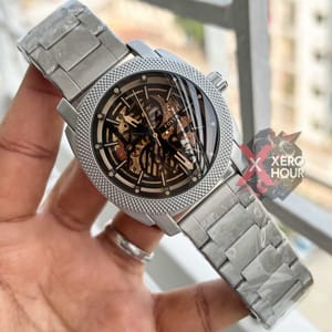 FOSSIL AUTOMATIC WATCH | CHAIN BIG DIAL | SILVER DIAL_img_3