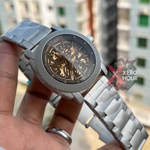 FOSSIL AUTOMATIC WATCH | CHAIN BIG DIAL | SILVER DIAL_img_7