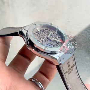 Hublot | Leather Belt | SS Body | Grey belt dial_img_1