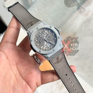 Hublot | Leather Belt | SS Body | Grey belt dial_img_2