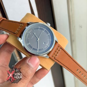 TUBULAR | AUTHENTIC LEATHER BELT | BROWN BLET | GREY DIAL_img_3