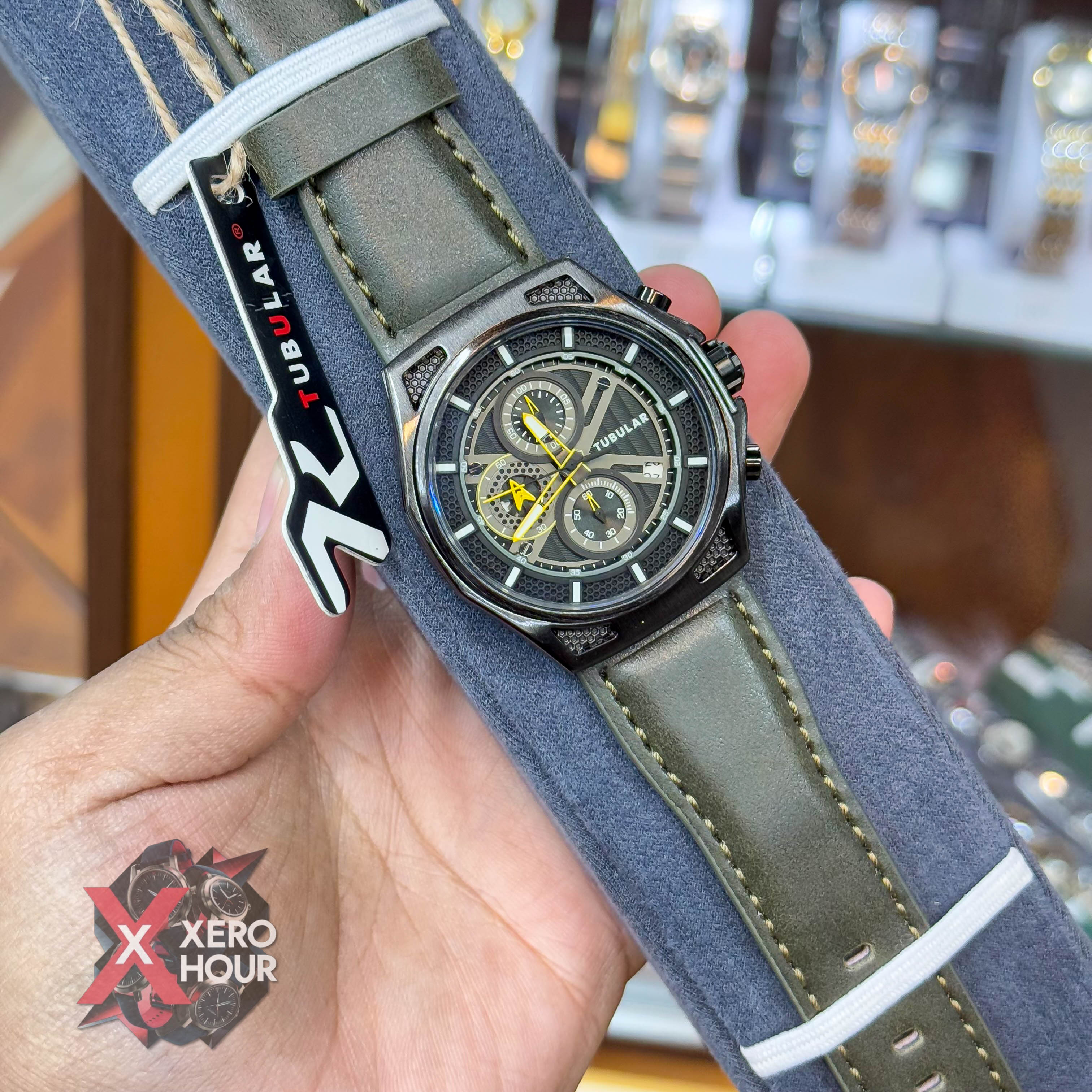 TUBULAR | HONEYMASH | AUTHENTIC LEATHER BELT | GREEN BELT | YELLOW ACCENT_img_10