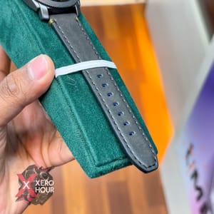 TUBULAR | FOSSIL SHAPE | AUTHENTIC LEATHER BELT |  BLACK BELT | BLACK DIAL_img_2