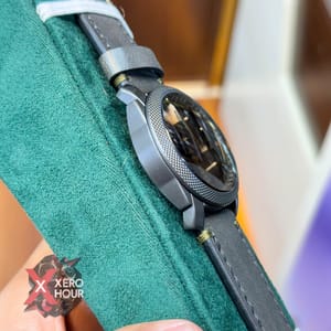 TUBULAR | FOSSIL SHAPE | AUTHENTIC LEATHER BELT |  BLACK BELT | BLACK DIAL_img_3