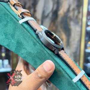 TUBULAR | FOSSIL SHAPE | AUTHENTIC LEATHER BELT | LIGHT BROWN BELT | BLAKC DIAL_img_2