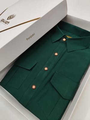Ajwah Premium Kabli Panjabi  – Emerald Green Edition_img_1