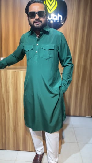 Ajwah Premium Kabli Panjabi  – Emerald Green Edition_img_2