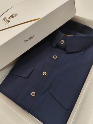 Ajwah Premium Kabli Panjabi – Navy Blue Edition_img_1