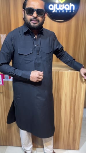 Ajwah Premium Kabli Panjabi – Navy Blue Edition_img_2