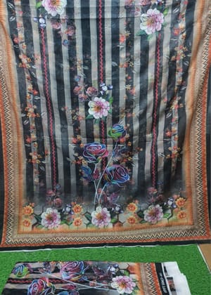 Striped & Floral Patch Salwar Kameez (3-Piece)_img_1