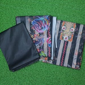 Striped & Floral Patch Salwar Kameez (3-Piece)_img_2