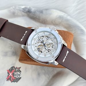 Fossil Auto movement | BIG DIAL | Brown stitch_img_3