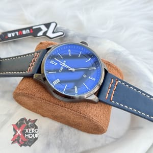 Tubular Classic Plain | Blue belt orange stitch_img_3