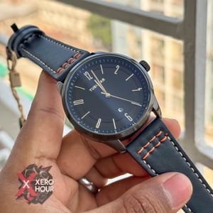 Tubular Classic Plain | Blue belt orange stitch_img_1