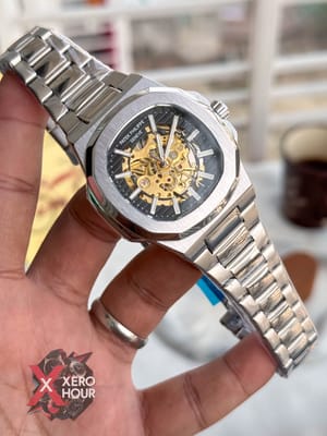 Patek Philippe | SS Body | Automatic Movement | Silver with black_img_0