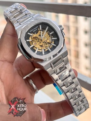 Patek Philippe | SS Body | Automatic Movement | Silver with black_img_4