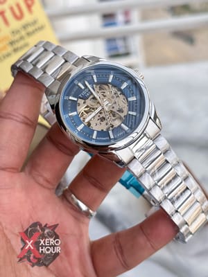 Tissot | Automatic Movement | Half Skeleton | Silver with Blue Dial_img_2