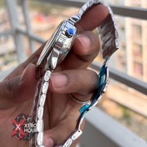 Tissot | Automatic Movement | Half Skeleton | Silver with Blue Dial_img_4