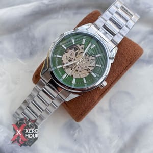 Tissot | Automatic Movement | Half Skeleton | Silver with Green_img_2