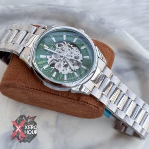 Tissot | Automatic Movement | Half Skeleton | Silver with Green_img_3