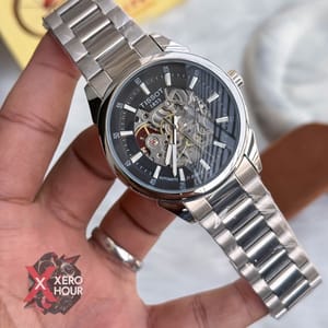 Tissot | Automatic Movement | Half Skeleton | Silver with Black_img_3