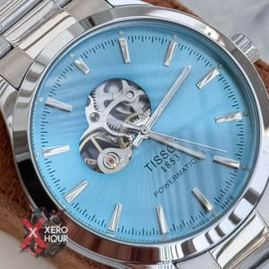 Tissot | Open Heart | Automatic Movement | Silver with Tiffany blue_img_1