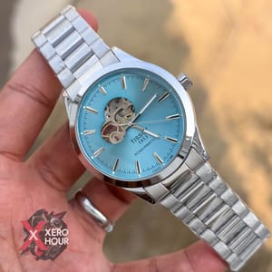 Tissot | Open Heart | Automatic Movement | Silver with Tiffany blue_img_4