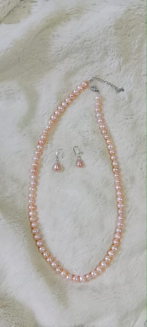 Pink Pearl One Layer Necklace_img_0