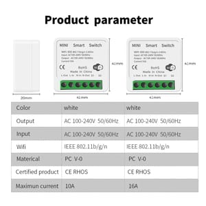 10A/16A Smart Home Automation ON/OFF Mini Smart Wifi Breaker DIY Switch Support 2 Way Control Tuya Smart Wifi Switch_img_7