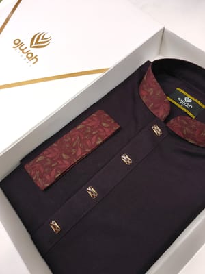 Ajwah Deep Maroon Majesty Panjabi_img_1